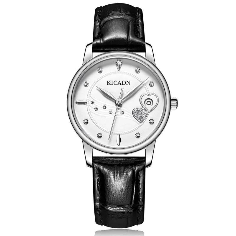 Stylish Heart-shaped Calendar Women's Watch