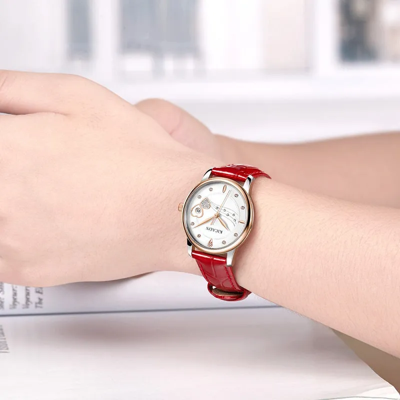 Stylish Heart-shaped Calendar Women's Watch