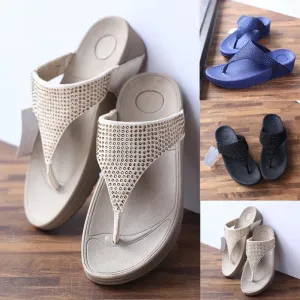 Summer Flip Flops Casual Beach Sandals Indoor Bathroom Slippers Platform Shoes Comfortable Soft Sole Slippers