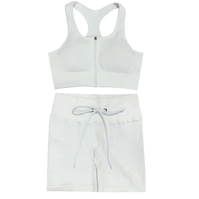 Summer Seamless Yoga Set for Women - Tracksuit Workout Clothes