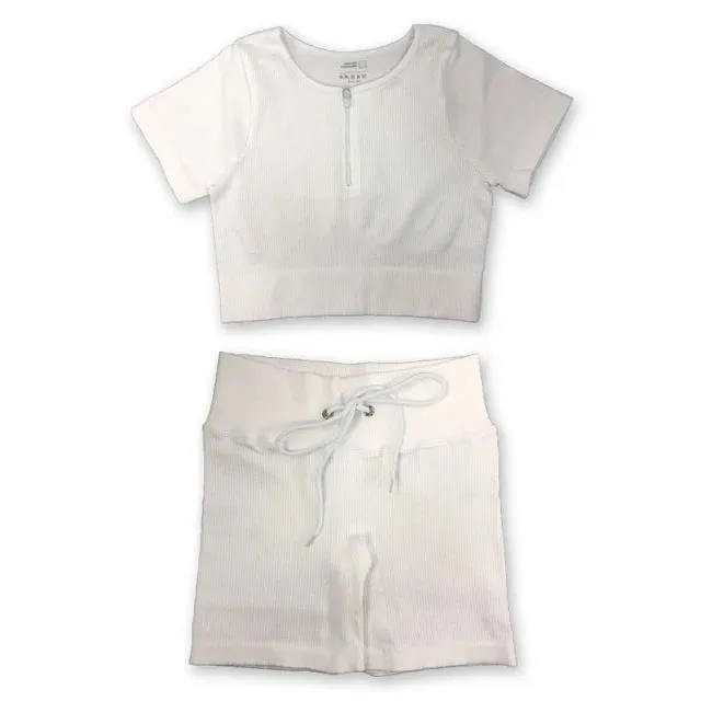 Summer Seamless Yoga Set for Women - Tracksuit Workout Clothes
