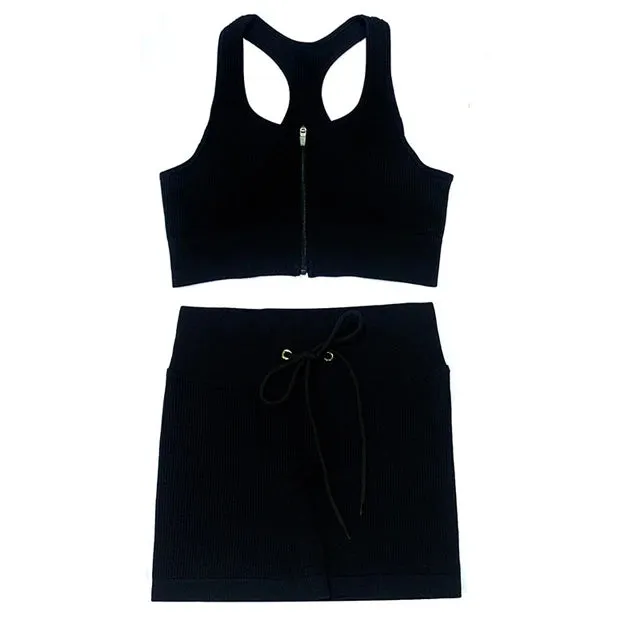 Summer Seamless Yoga Set for Women - Tracksuit Workout Clothes