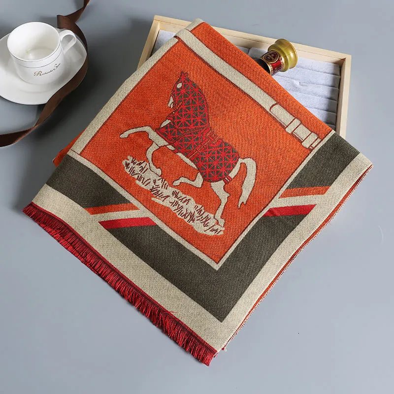 Tassel Casual Scarf for Women Thick Scarves