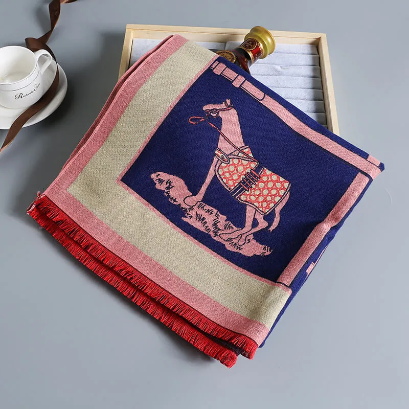 Tassel Casual Scarf for Women Thick Scarves