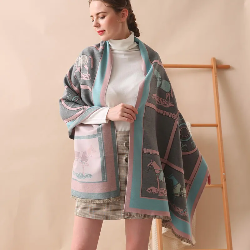 Tassel Casual Scarf for Women Thick Scarves