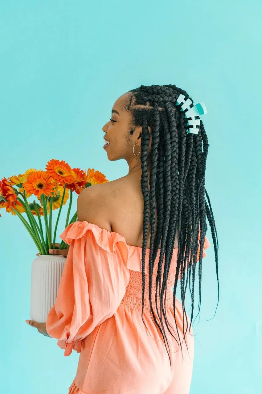 TELETIES | Classic Large Hair Clip {Totally Turquoise}