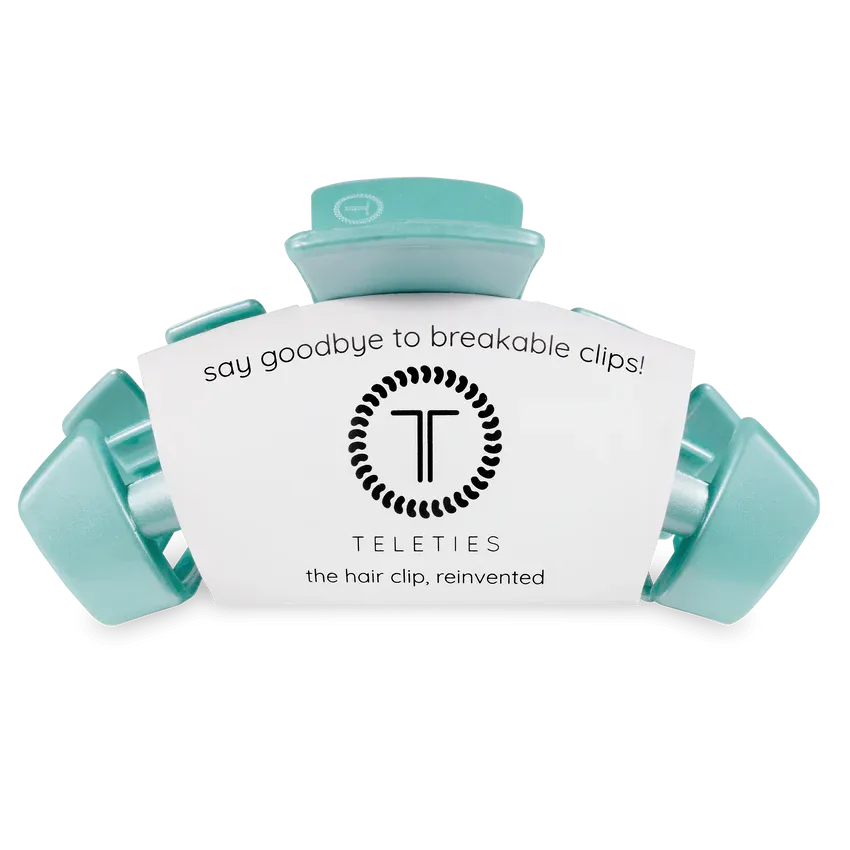 TELETIES | Classic Large Hair Clip {Totally Turquoise}