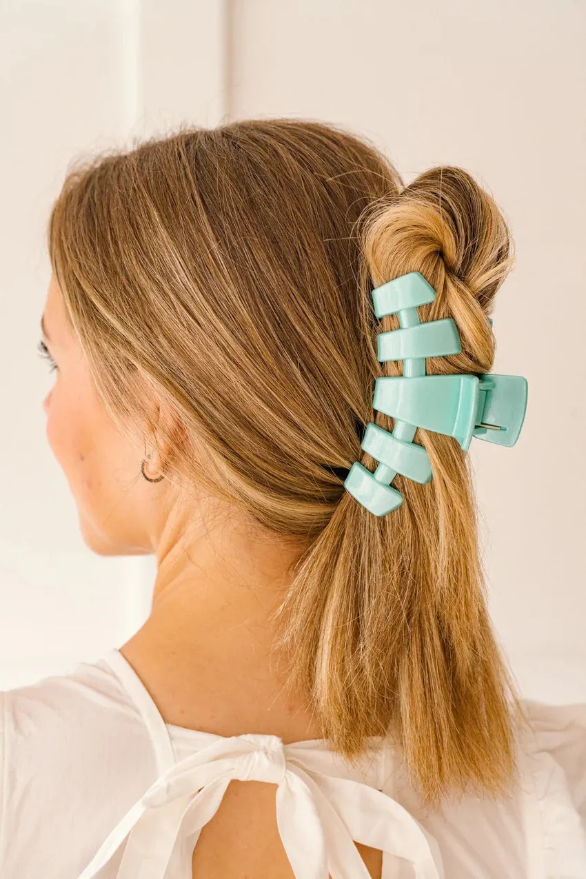 TELETIES | Classic Large Hair Clip {Totally Turquoise}