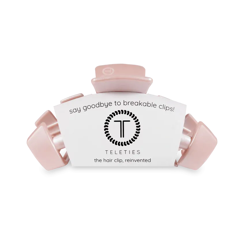 TELETIES | Classic Medium Hair Clip {Pearly Pink}