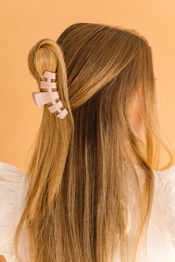 TELETIES | Classic Medium Hair Clip {Pearly Pink}