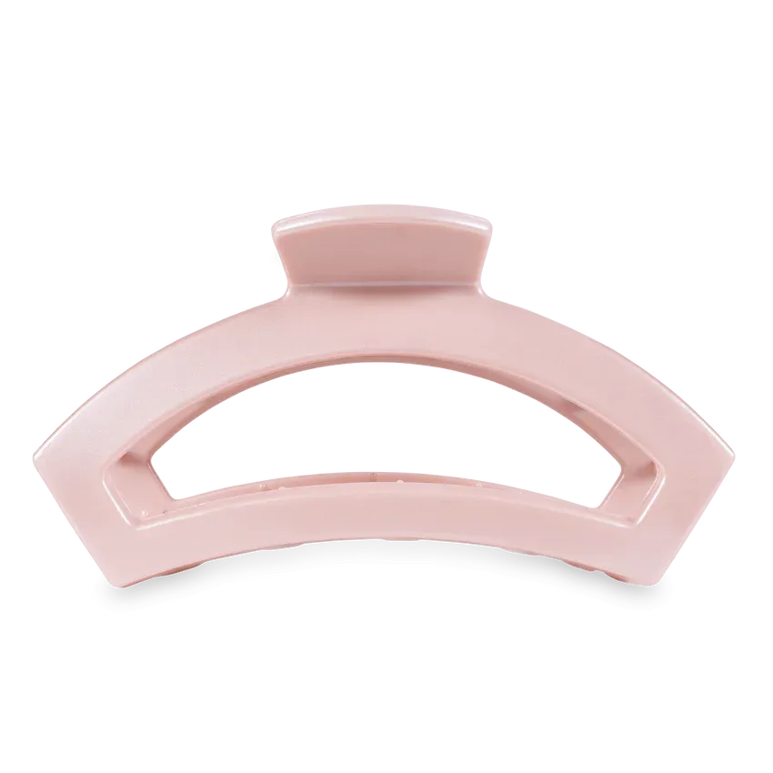 TELETIES | Large Open Hair Clip {Pearly Pink}