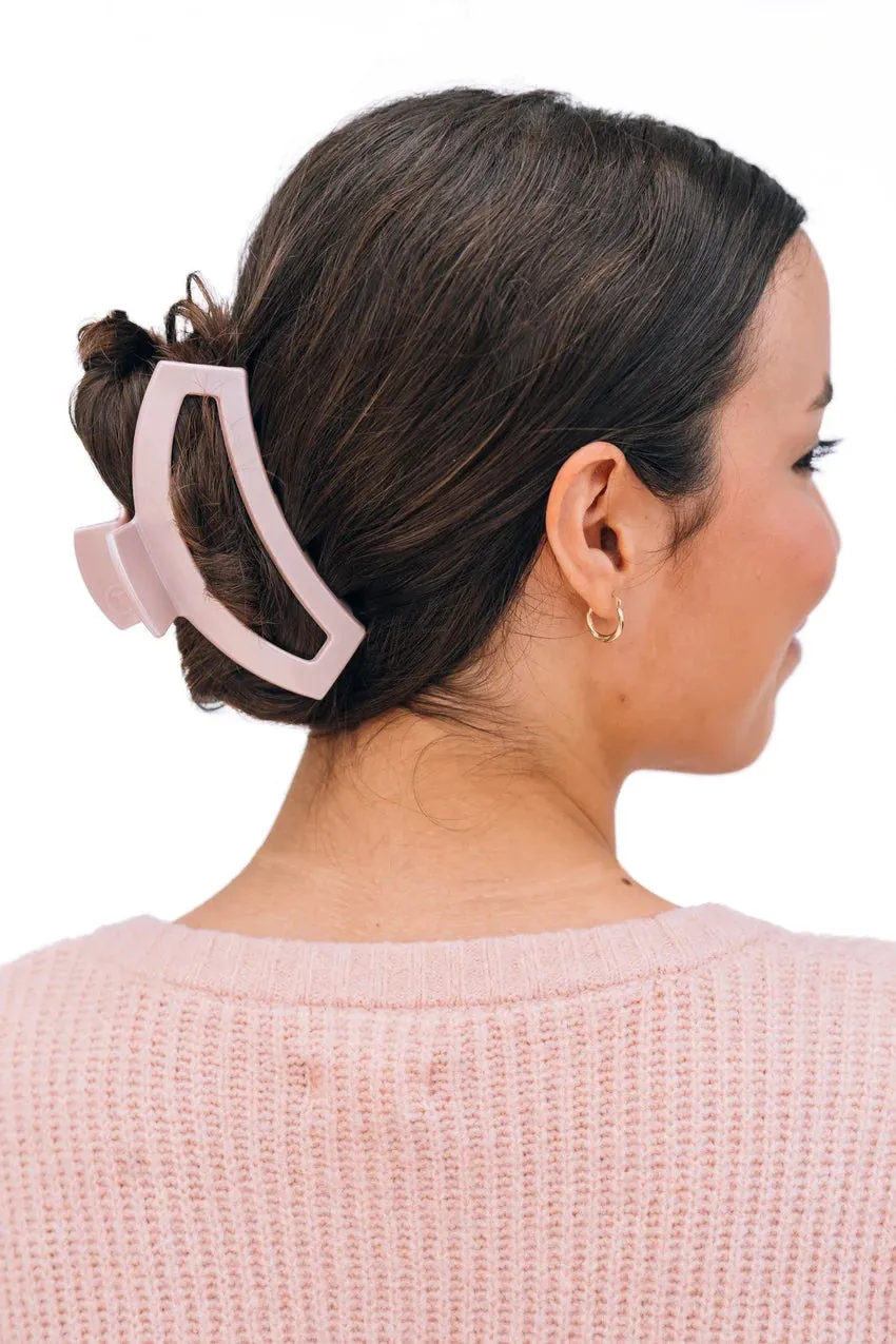 TELETIES | Large Open Hair Clip {Pearly Pink}