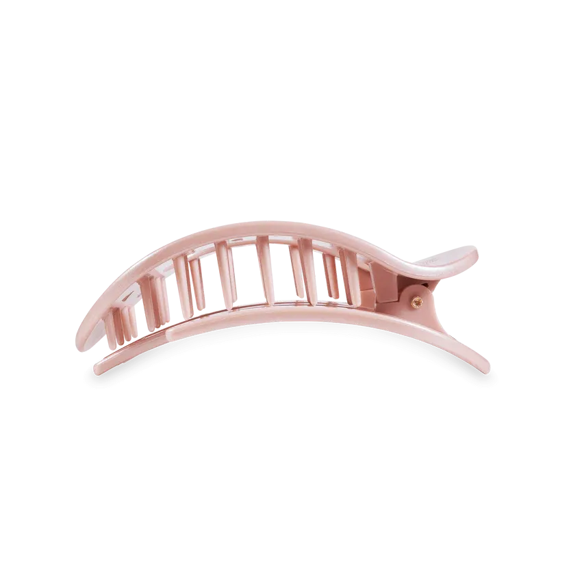 TELETIES | Medium Flat Round Hair Clip {Pearly Pink}