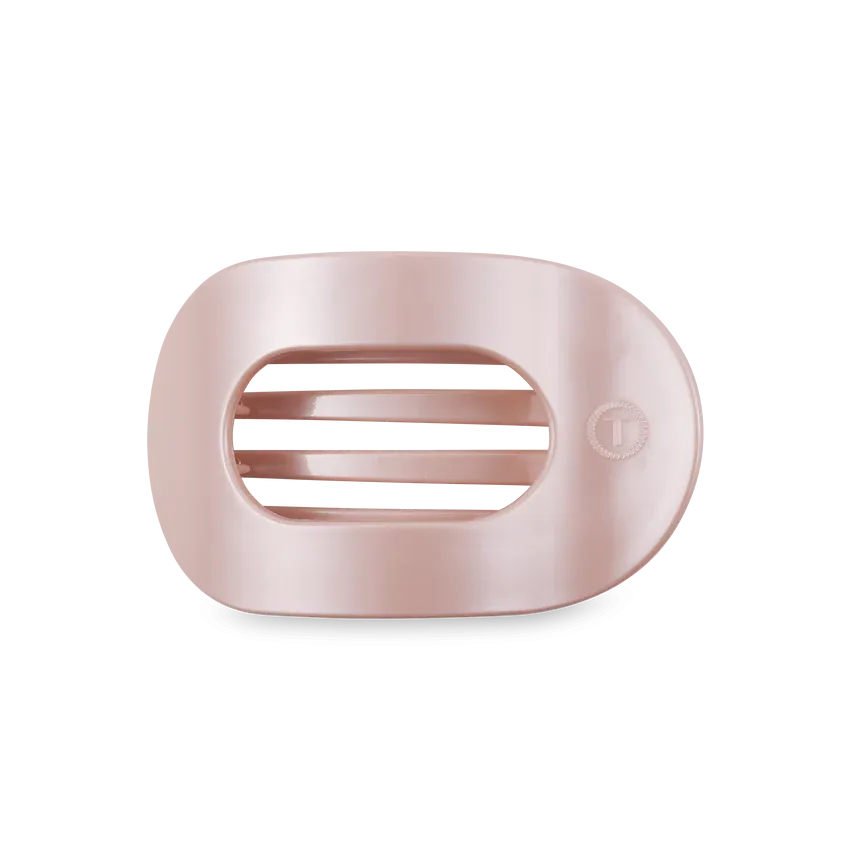 TELETIES | Medium Flat Round Hair Clip {Pearly Pink}