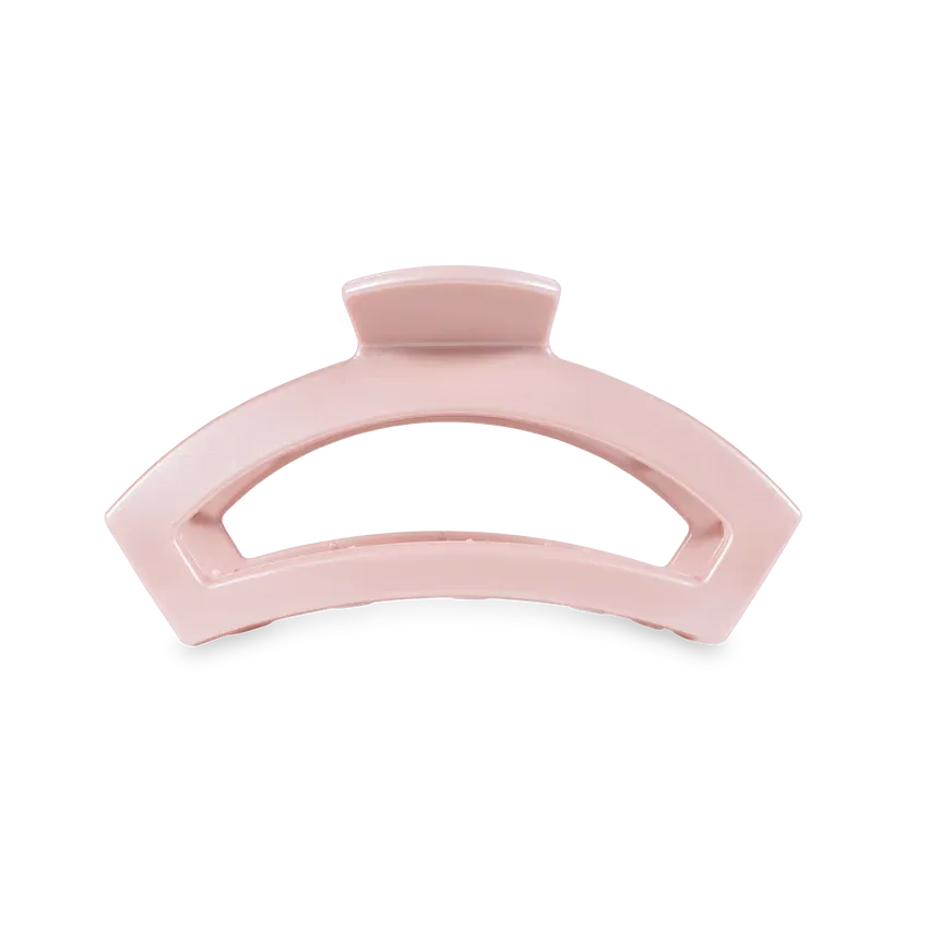 TELETIES | Medium Open Hair Clip {Pearly Pink}
