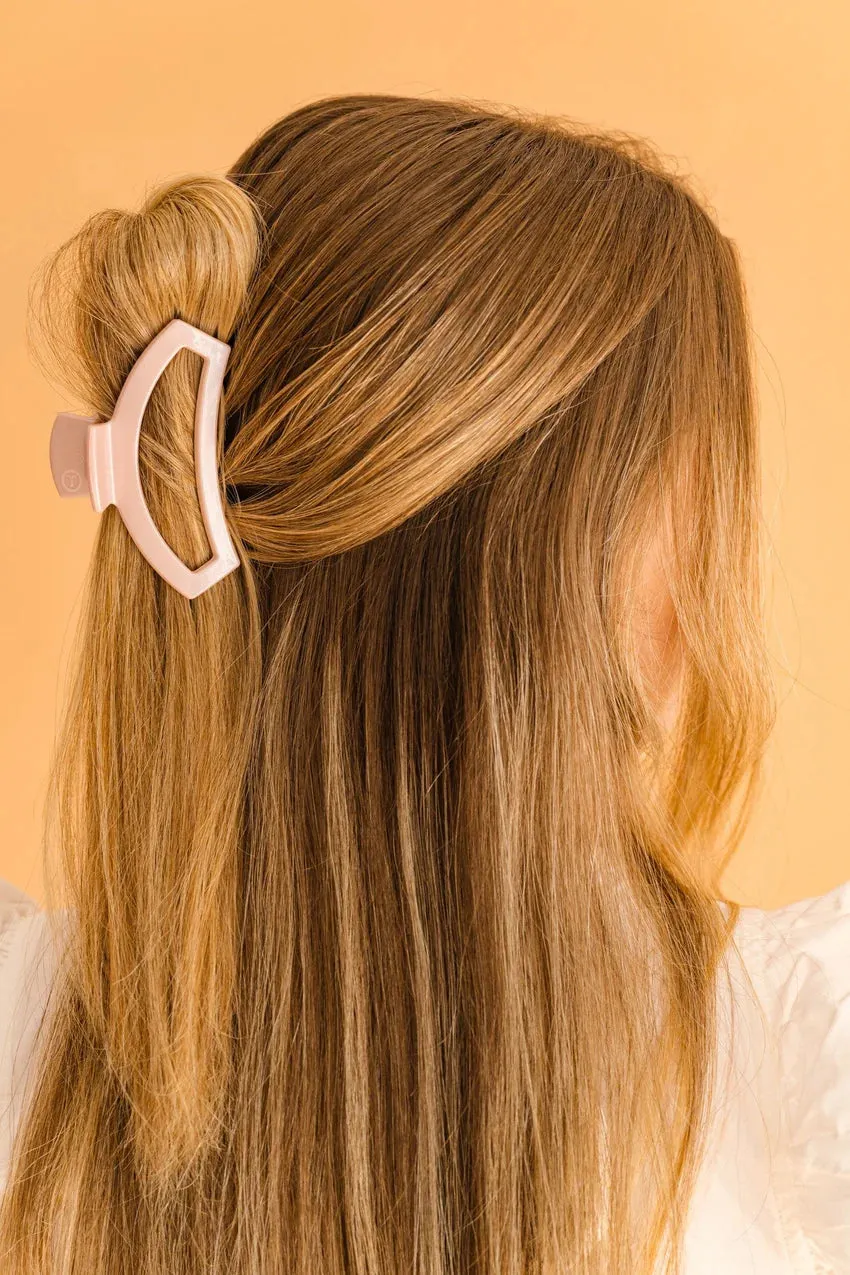 TELETIES | Medium Open Hair Clip {Pearly Pink}