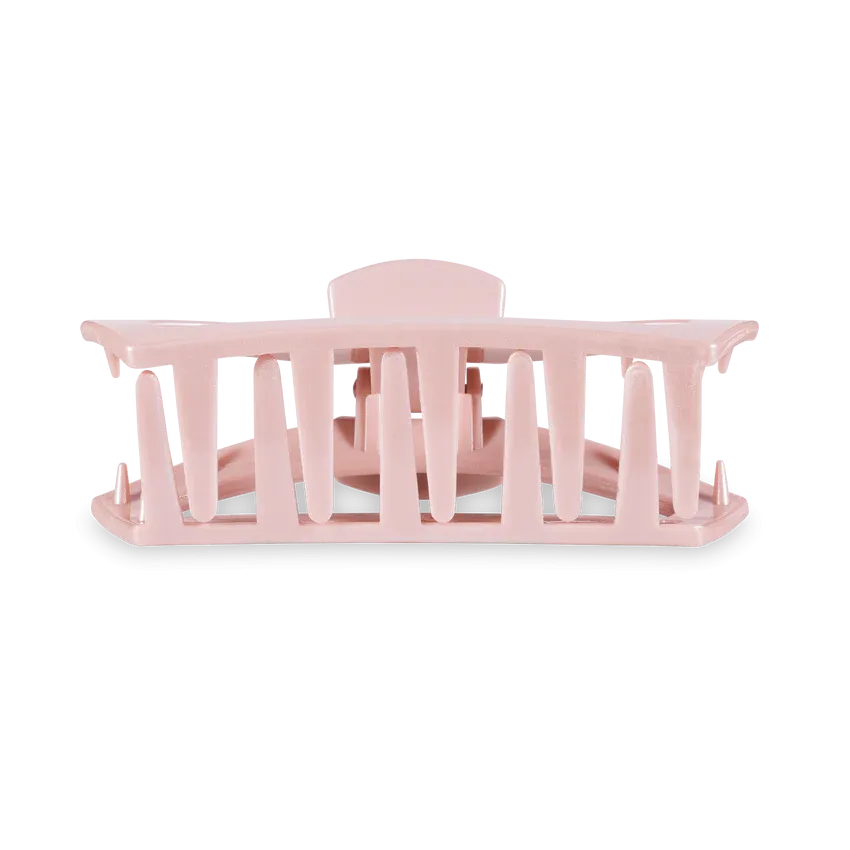 TELETIES | Medium Open Hair Clip {Pearly Pink}