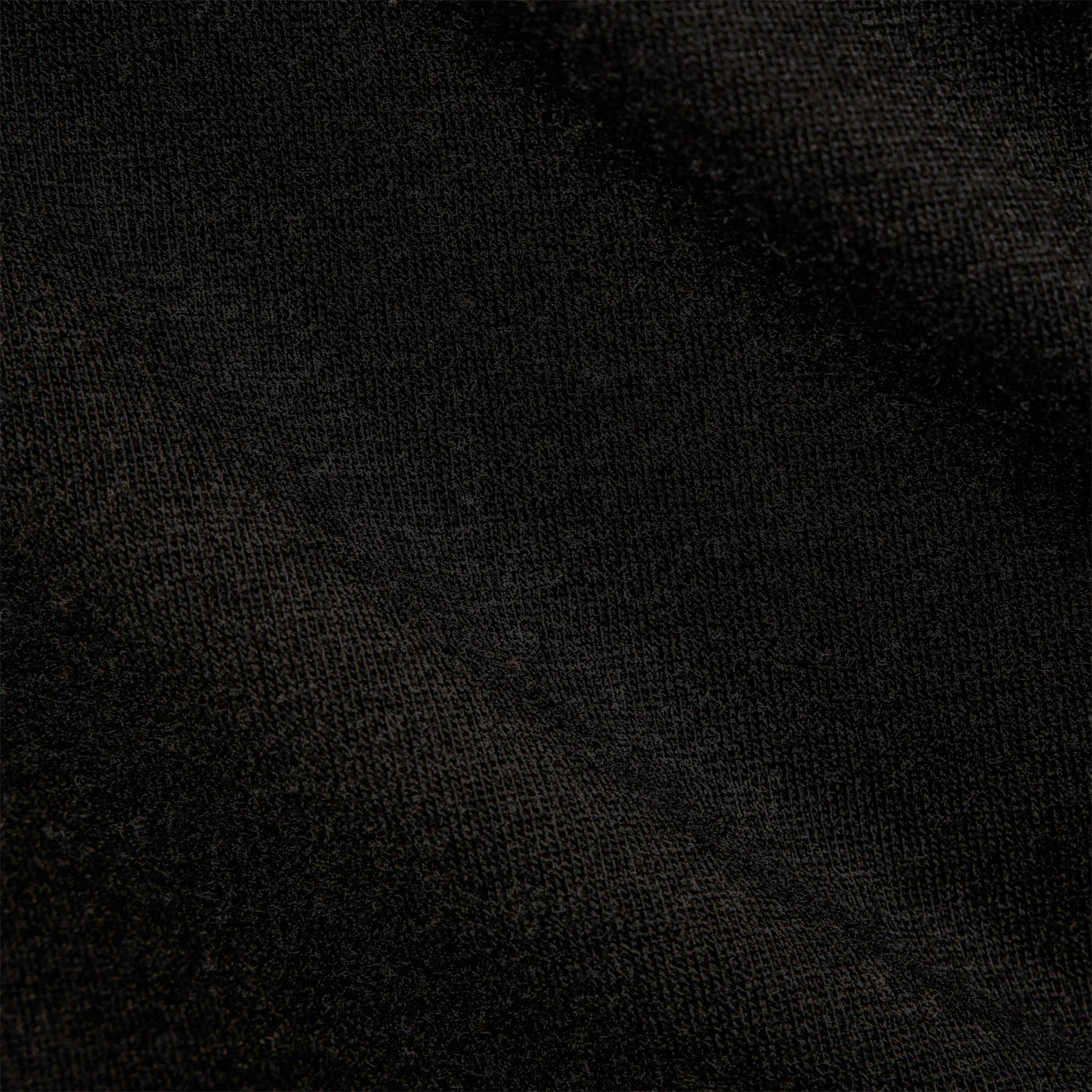 Tencel Cashmere Open Polo - Black
