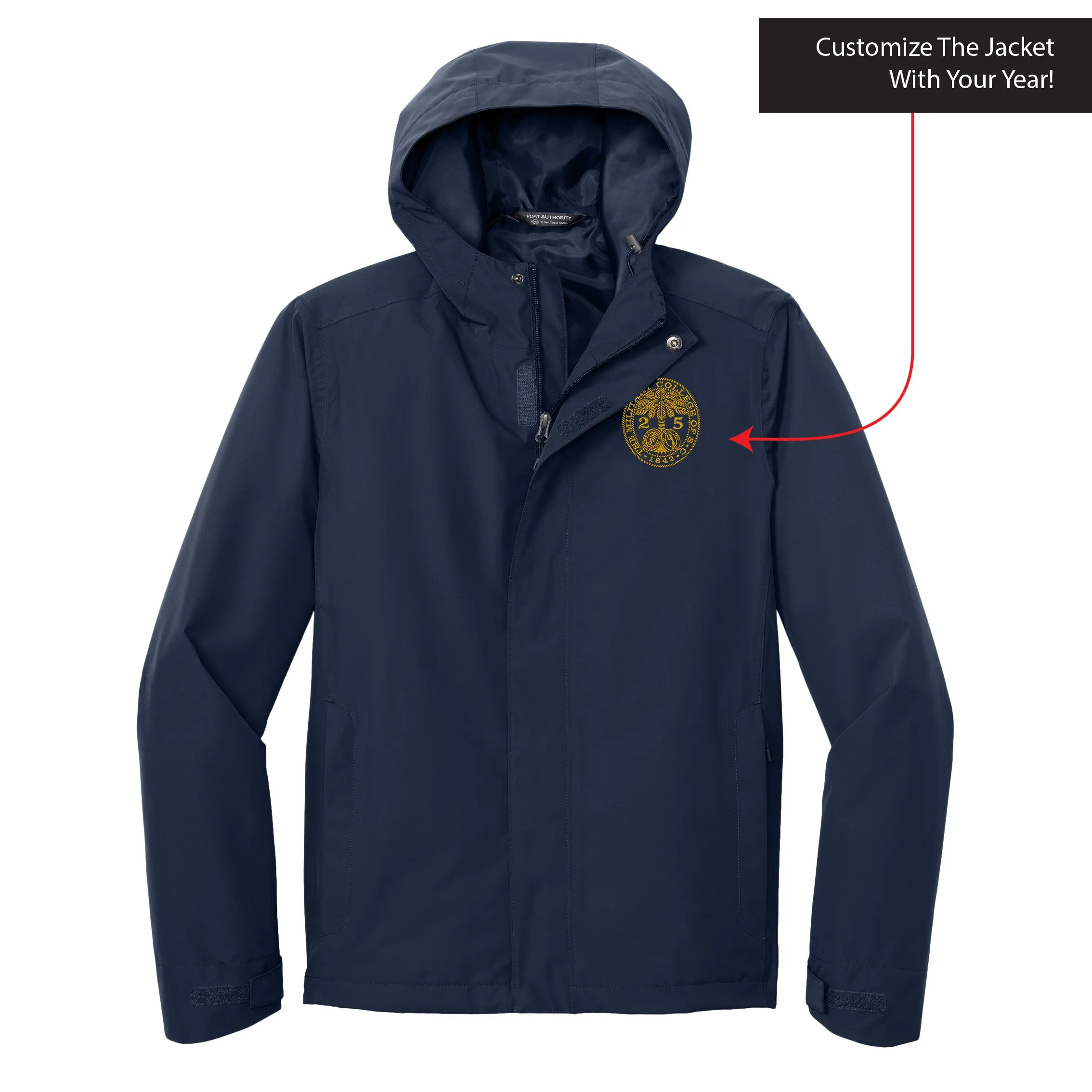 The Citadel, Customizable (Your Year) Ring Bezel Design, Port Authority® C-FREE® Rain Jacket