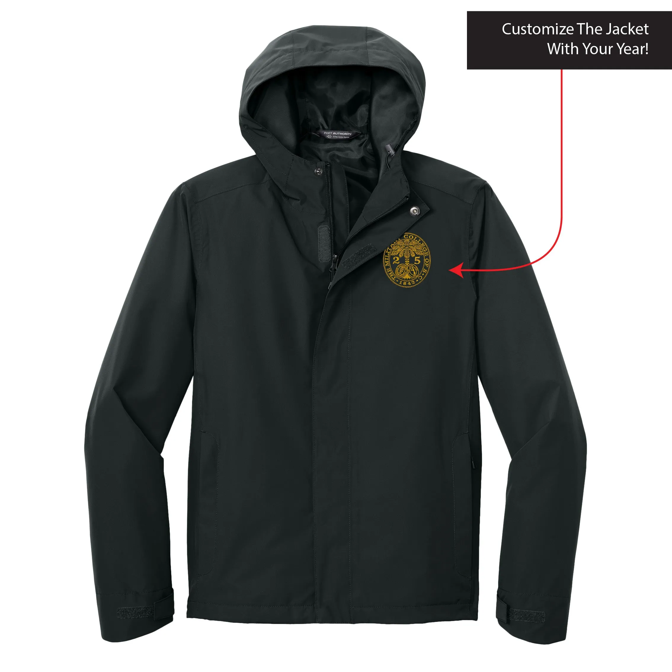 The Citadel, Customizable (Your Year) Ring Bezel Design, Port Authority® C-FREE® Rain Jacket