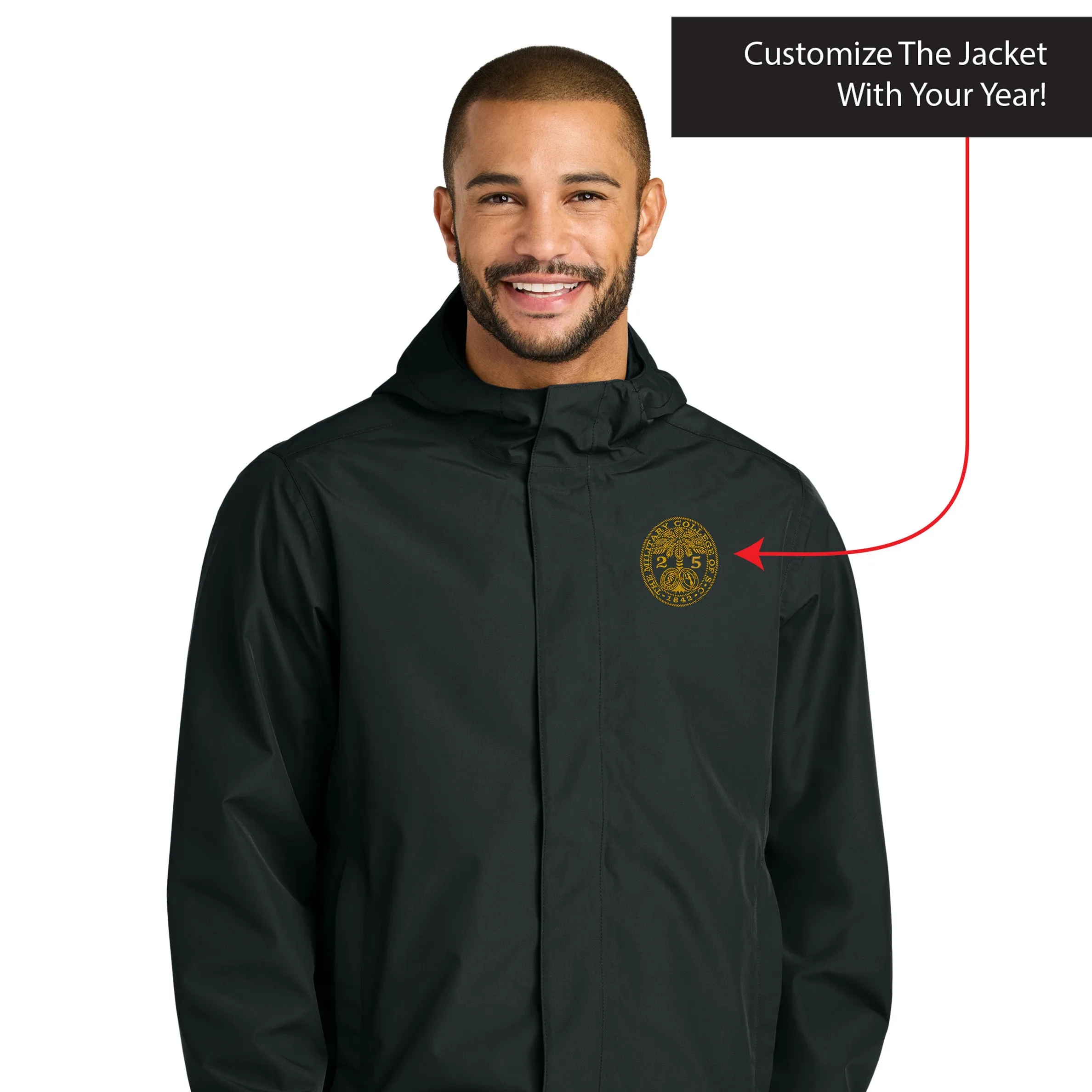 The Citadel, Customizable (Your Year) Ring Bezel Design, Port Authority® C-FREE® Rain Jacket