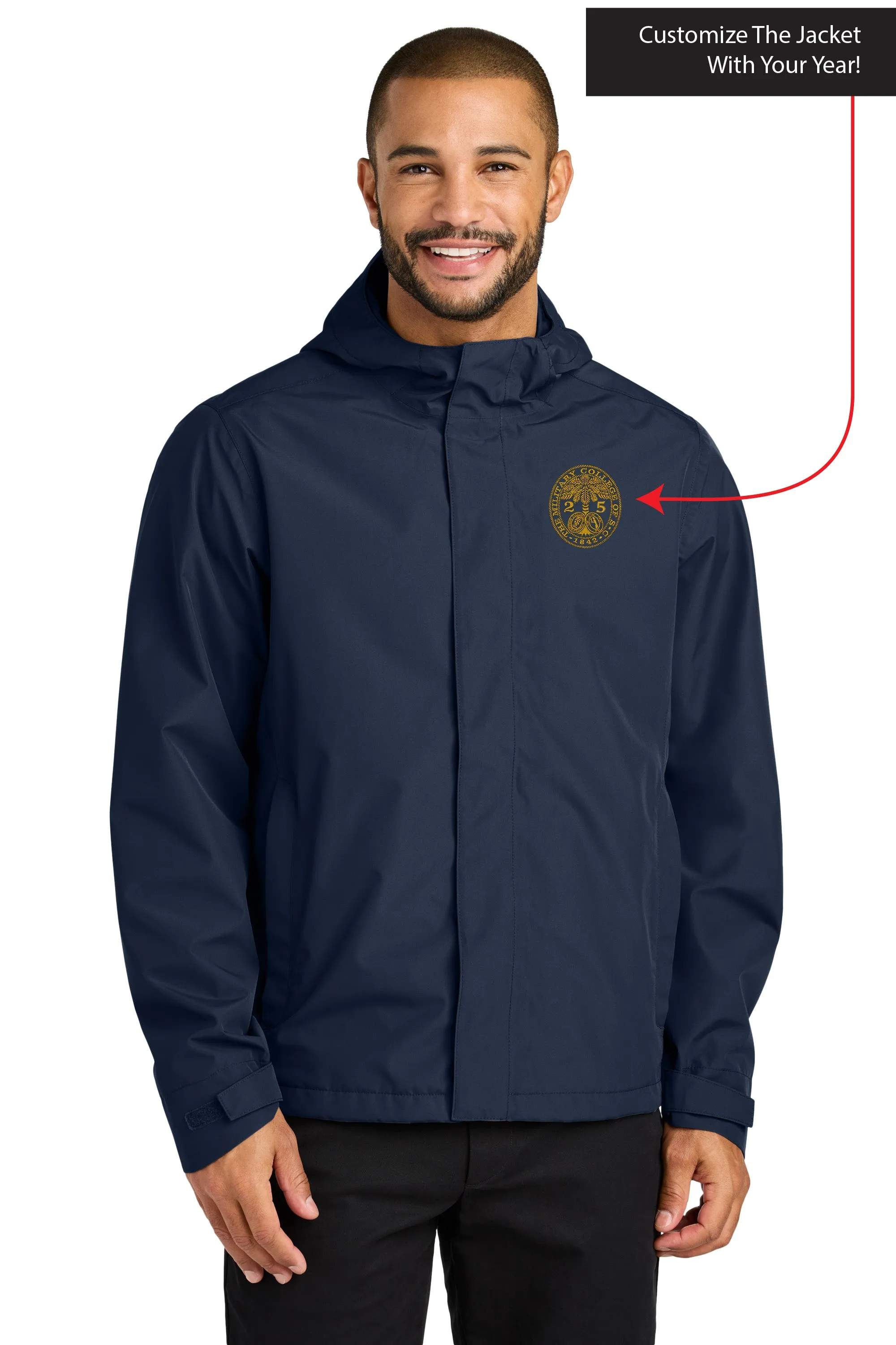 The Citadel, Customizable (Your Year) Ring Bezel Design, Port Authority® C-FREE® Rain Jacket