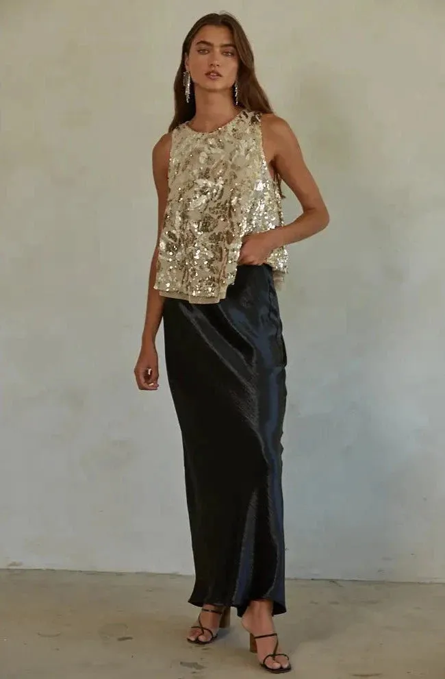The Golden Avenue Sequin Top