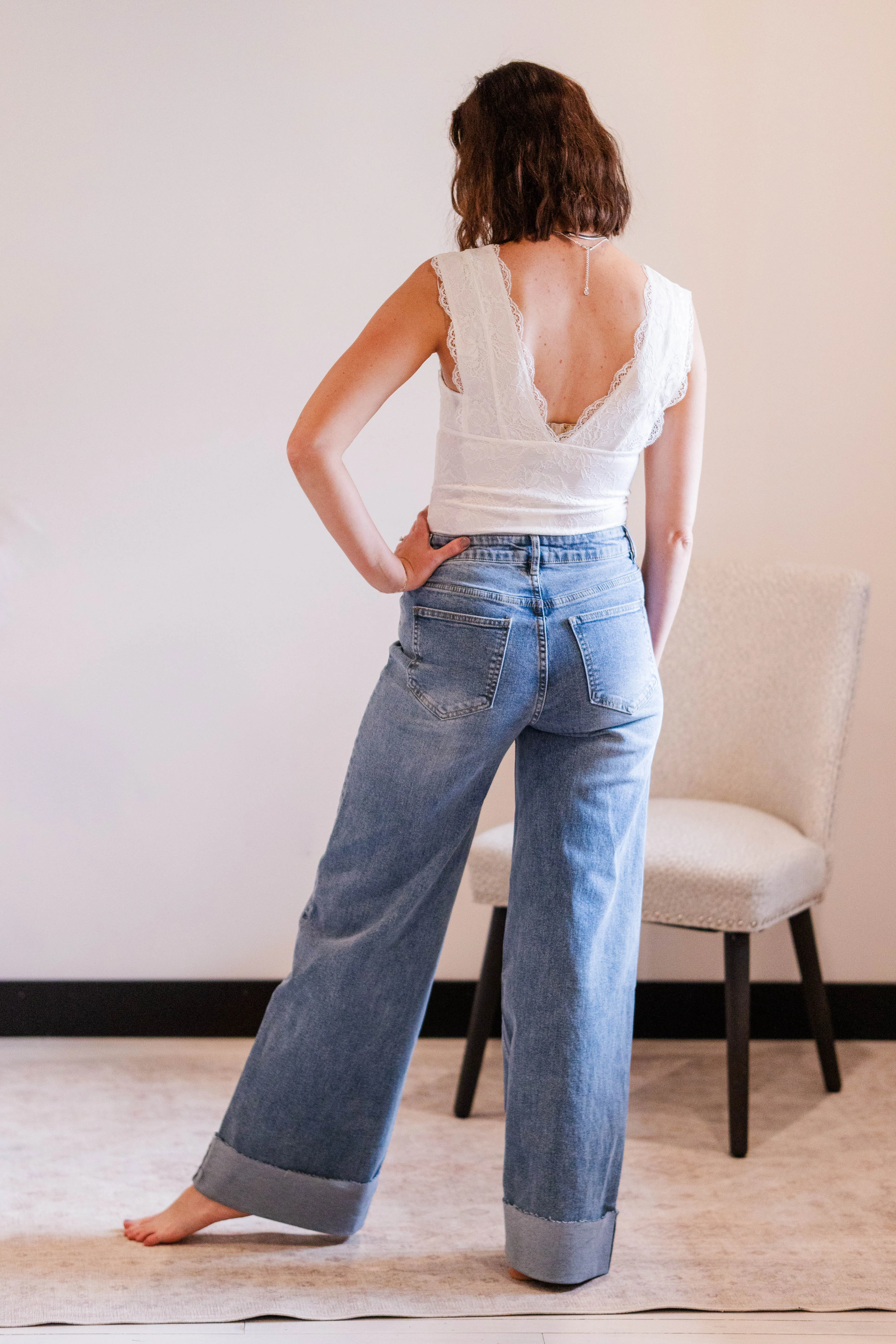 The Katelyn Stretch Cuffed Straight