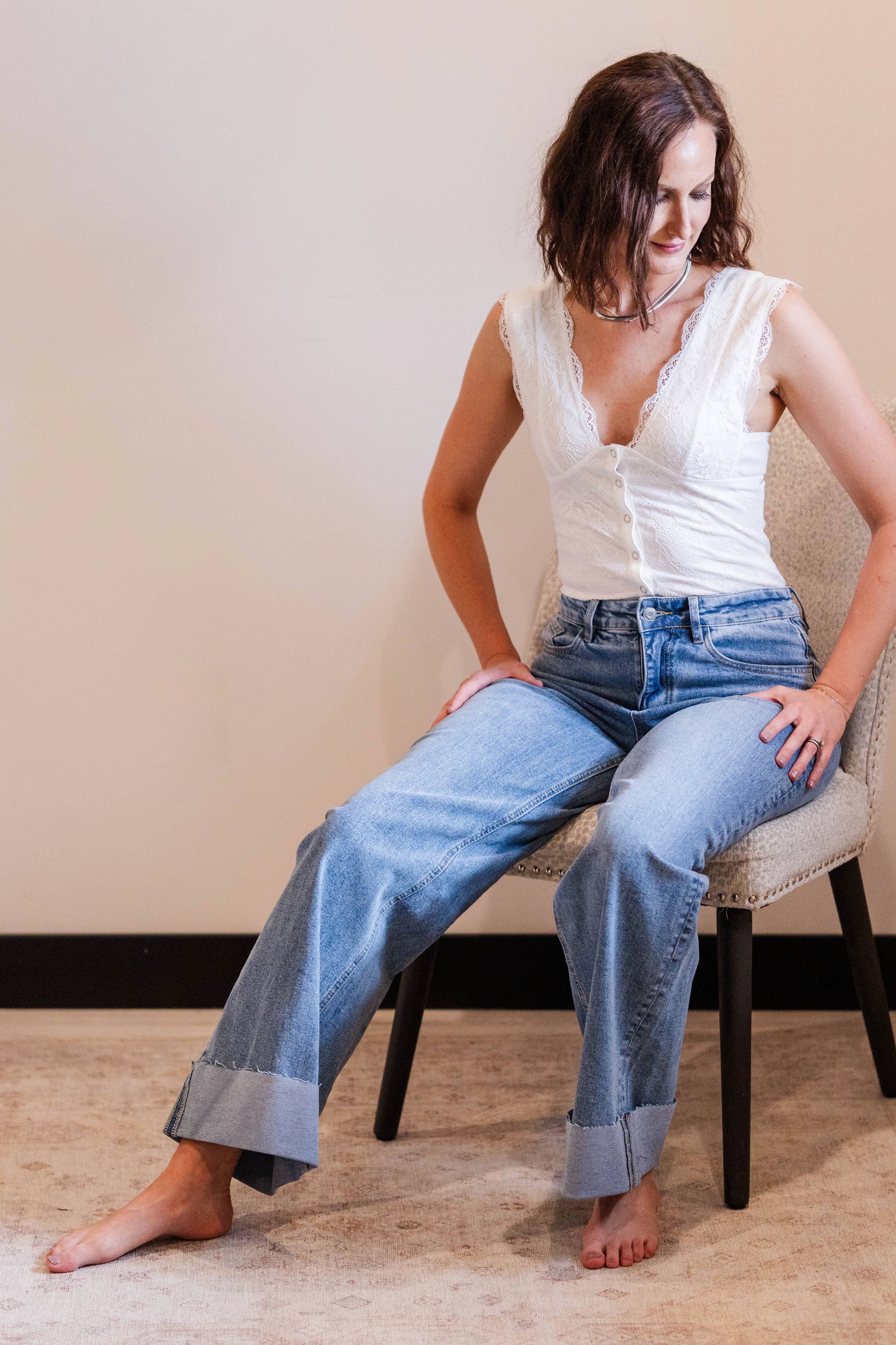The Katelyn Stretch Cuffed Straight