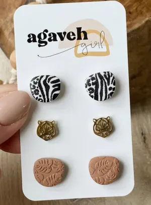 The Tiger Earrings - 3 pack