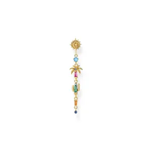 THOMAS SABO Single earring with colourful sun, palm tree & cactus