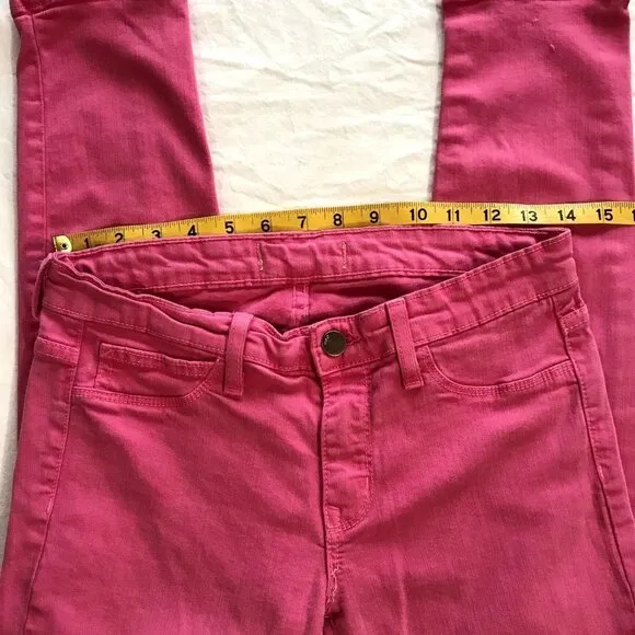 Three Dots Women's Hot Pink Jeans 29 Stretch Skinny Straight Leg Mid Rise