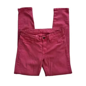 Three Dots Women's Hot Pink Jeans 29 Stretch Skinny Straight Leg Mid Rise