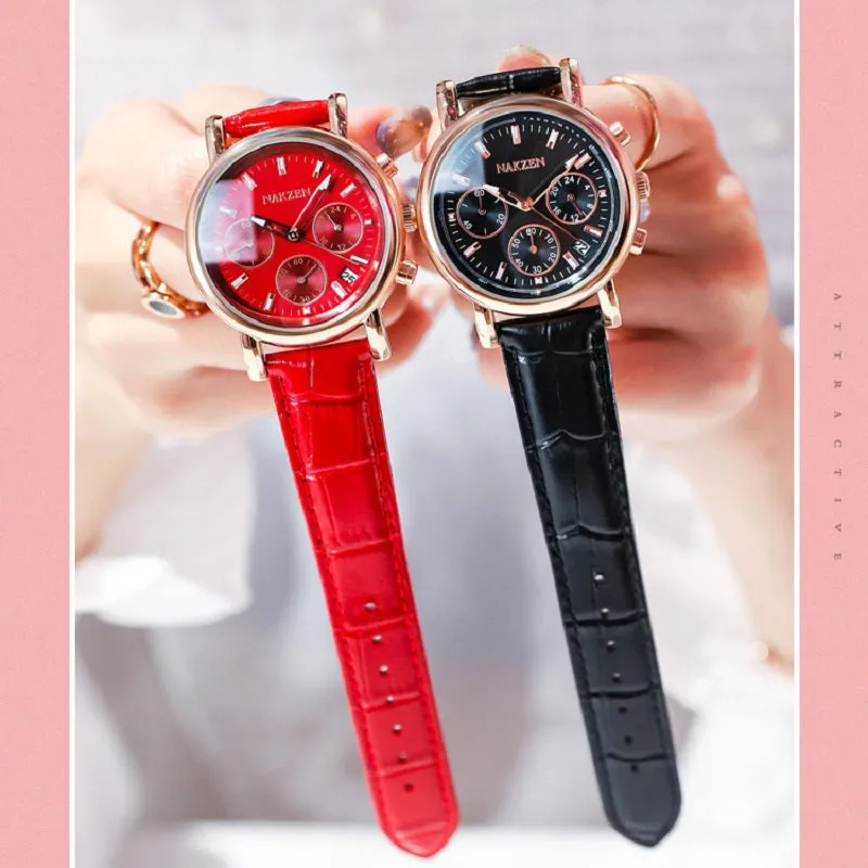 Three Eyes With Calendar Women's Watch