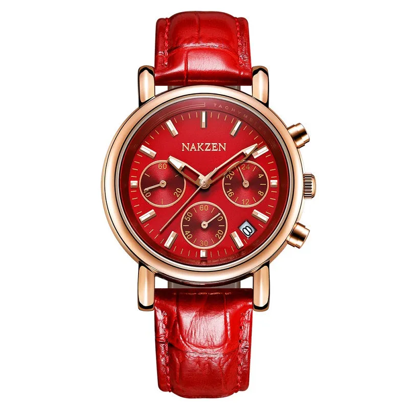 Three Eyes With Calendar Women's Watch