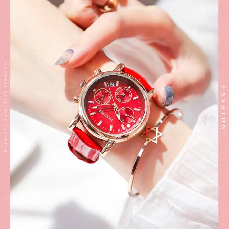 Three Eyes With Calendar Women's Watch