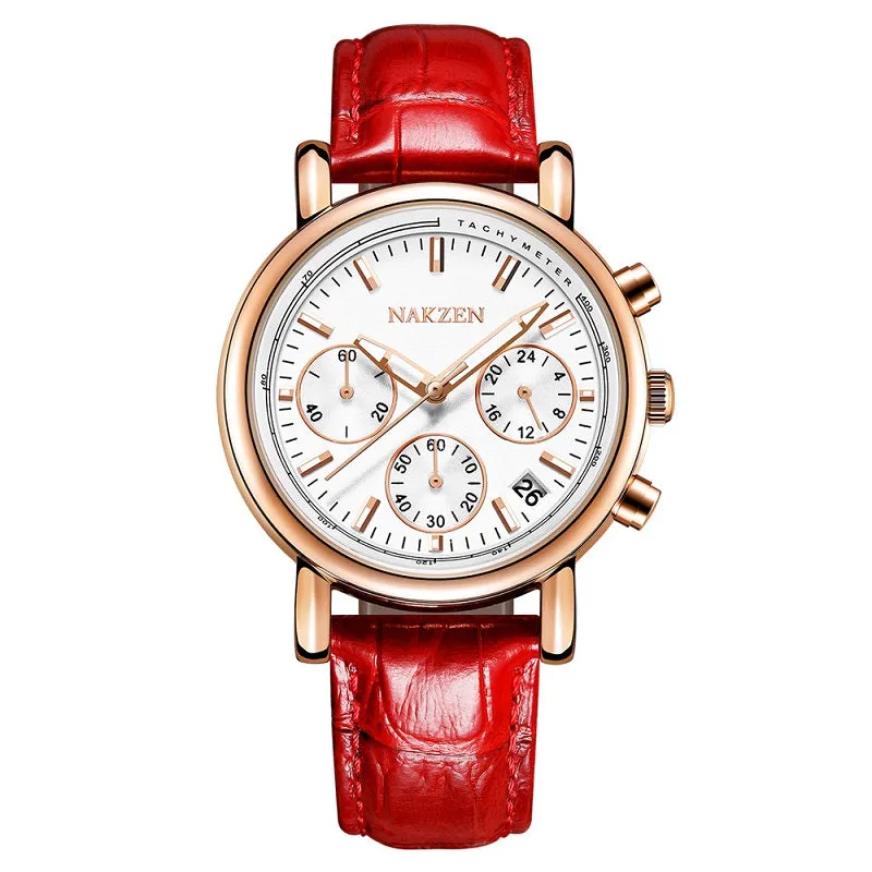 Three Eyes With Calendar Women's Watch