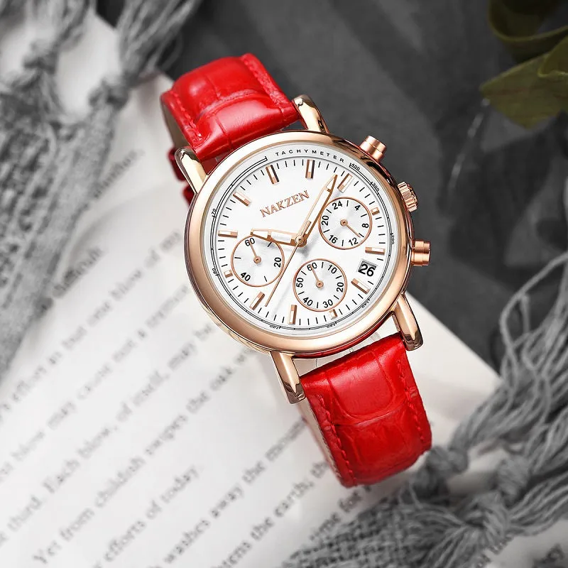 Three Eyes With Calendar Women's Watch