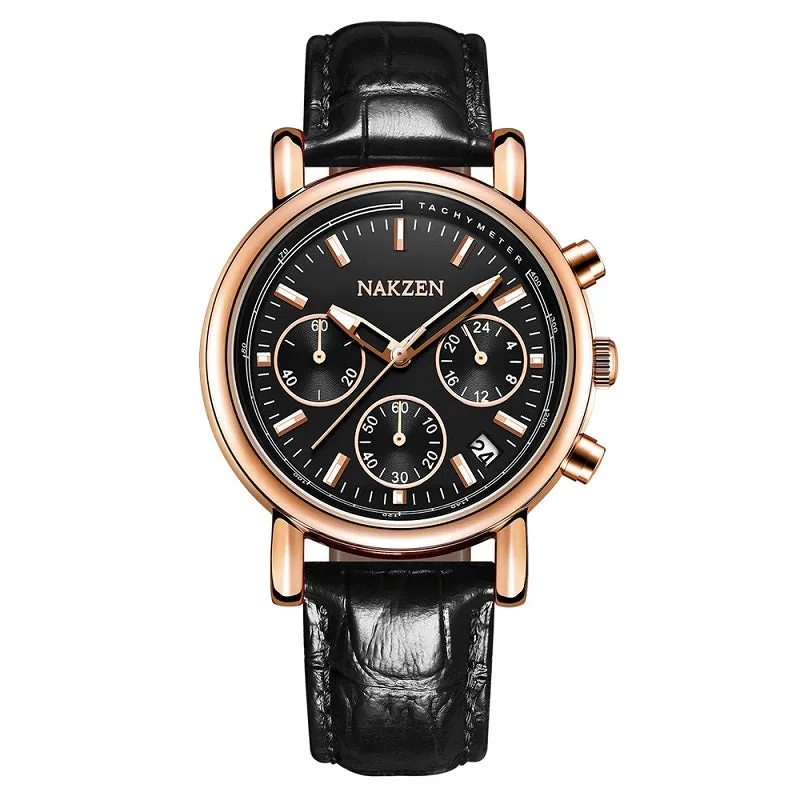 Three Eyes With Calendar Women's Watch