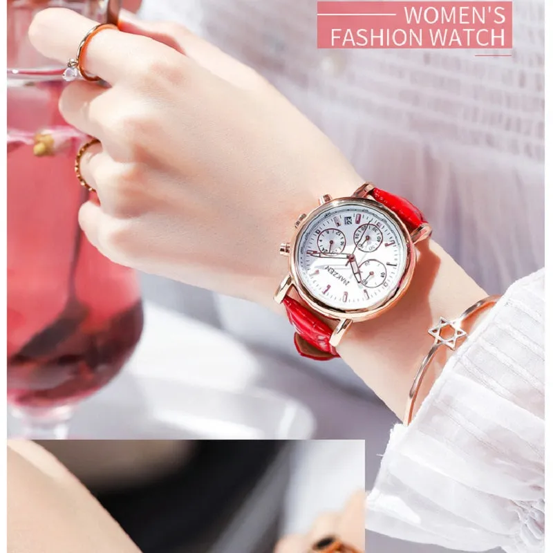 Three Eyes With Calendar Women's Watch