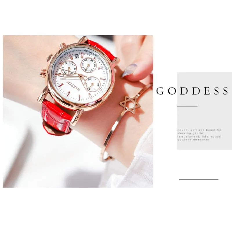 Three Eyes With Calendar Women's Watch