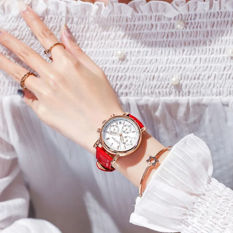 Three Eyes With Calendar Women's Watch