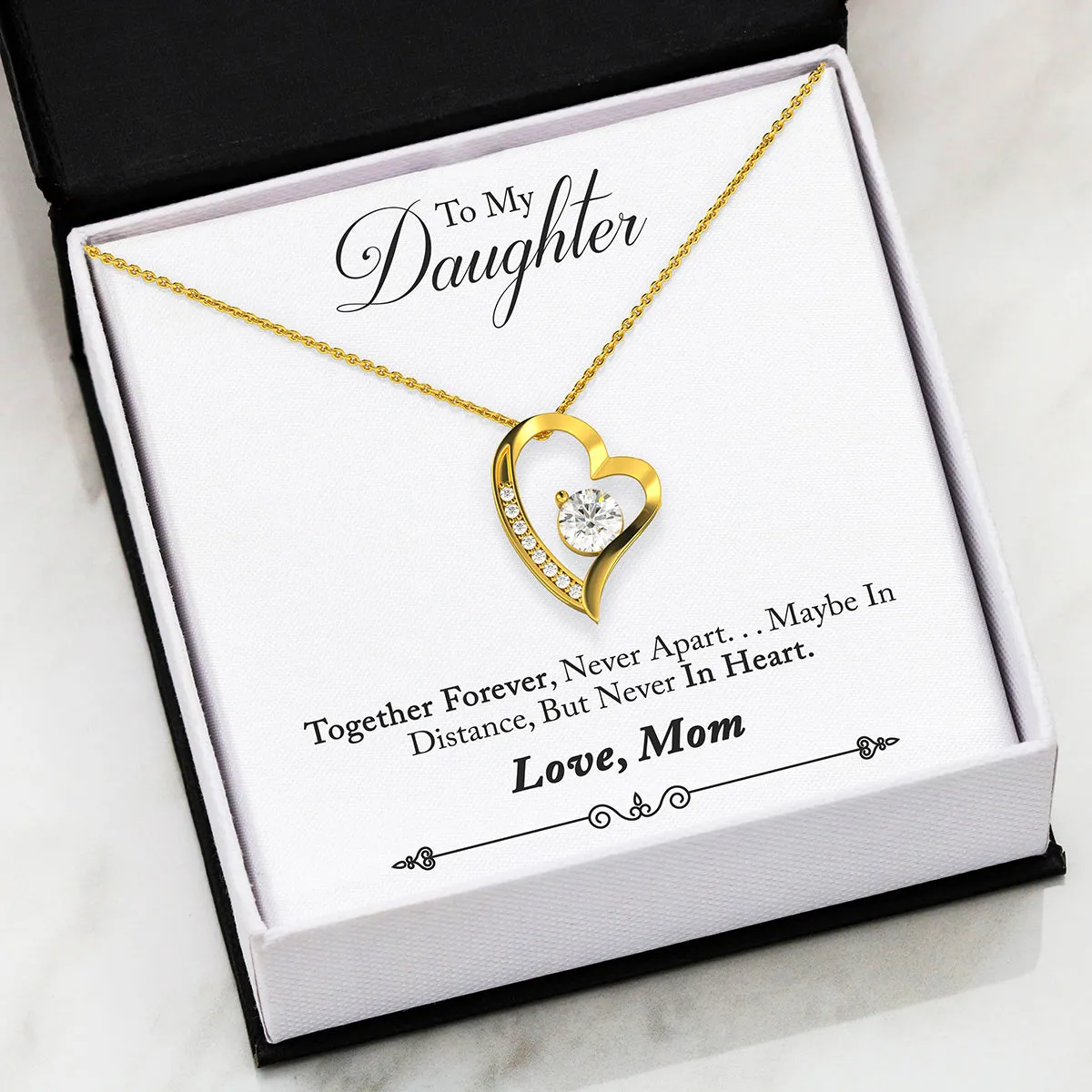 Together Forever In Heart Daughter Necklace