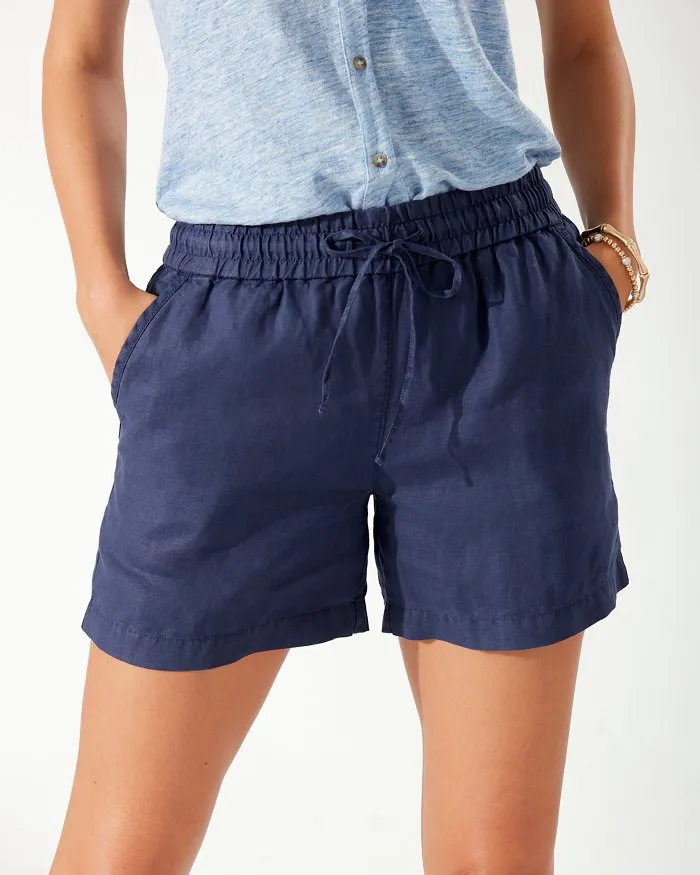 TOMMY BAHAMA- Women's Palmbray High-Rise Linen Easy Shorts