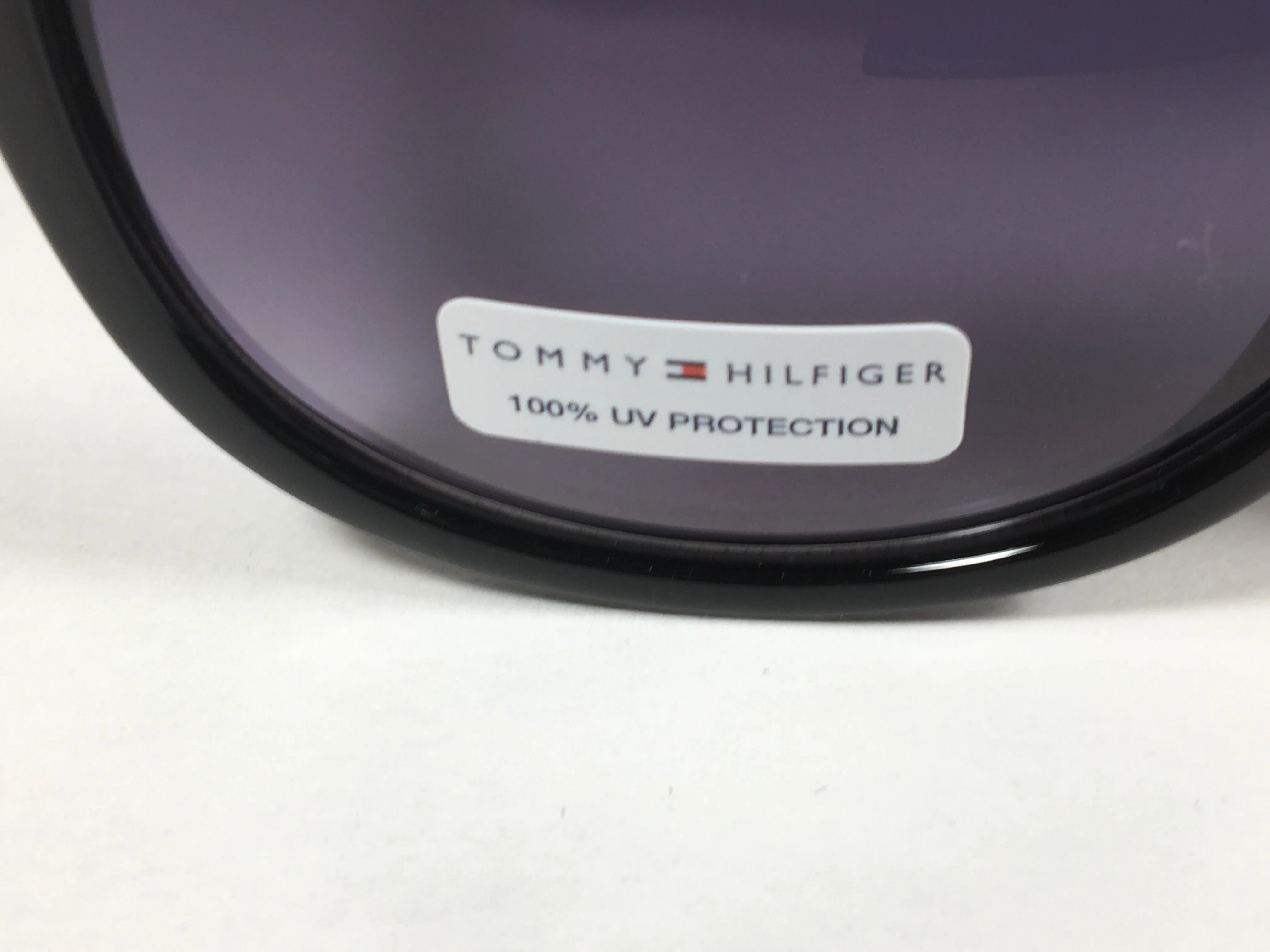 Tommy Hilfiger Olivia Square Sunglasses Shiny Black and Gunmetal Gray Frame Gray Gradient Lens OLIVIA WP OL269
