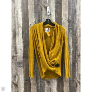 Top Long Sleeve By Anthropologie In Gold, Size: Xs