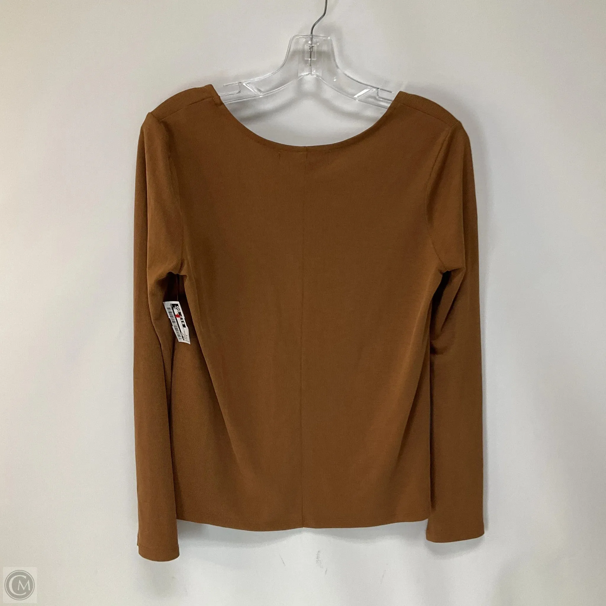 Top Long Sleeve By Cmc In Brown, Size: S