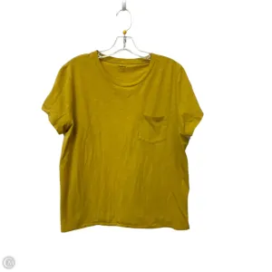Top Short Sleeve By Madewell In Yellow, Size: Xl