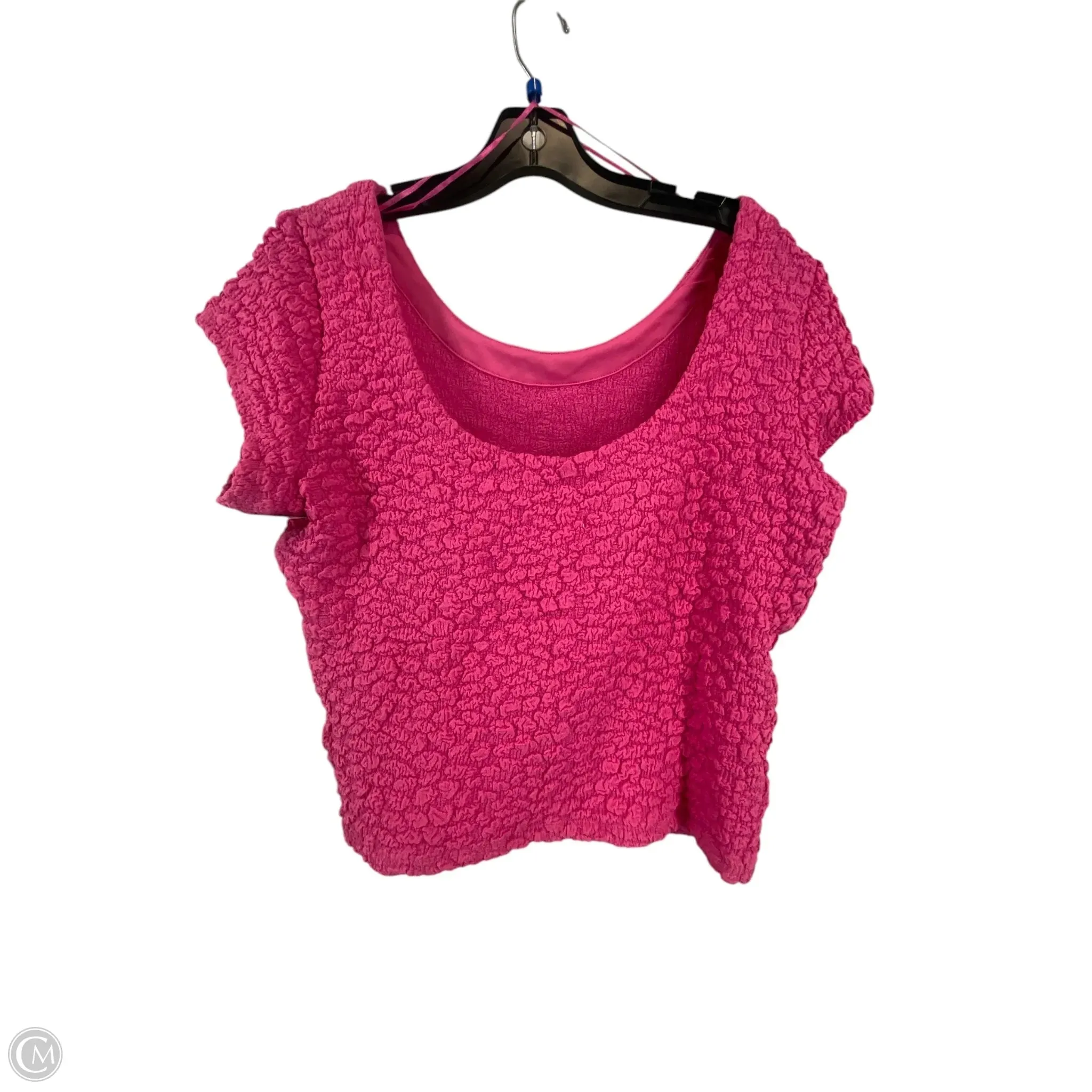 Top Short Sleeve By Maeve In Pink, Size: L