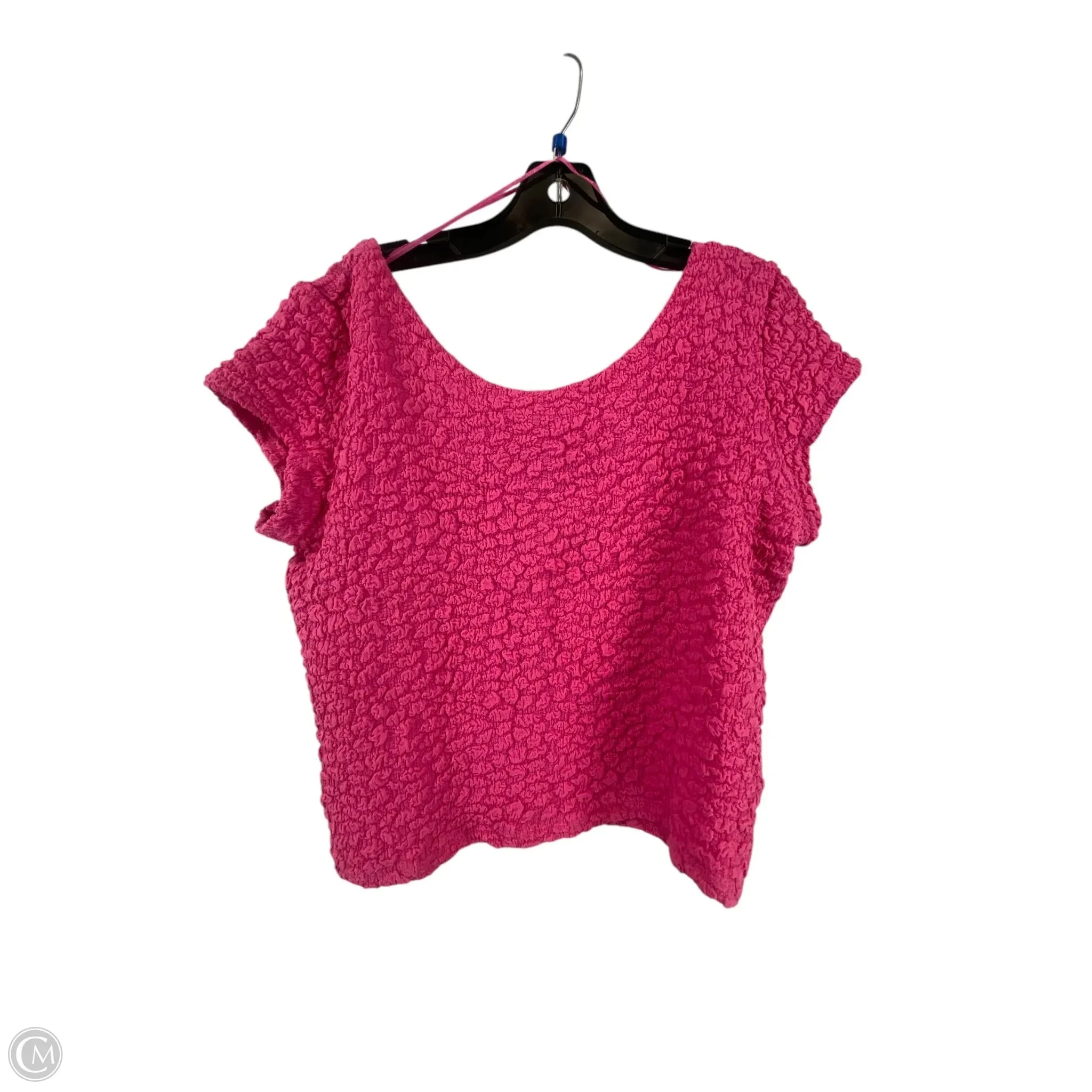 Top Short Sleeve By Maeve In Pink, Size: L